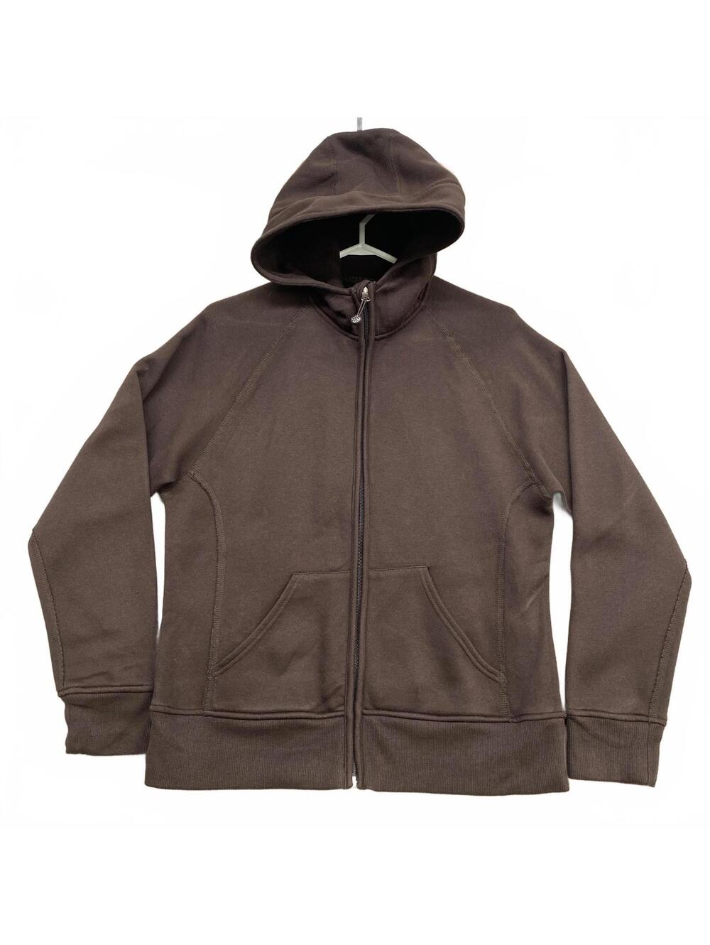 Shambhala Women's Brown Zip-Up Hoodie with Hood Full Zip No Tags Fits Like Large